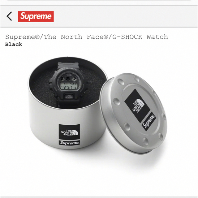 時計supreme north face GSHOCK ブラック