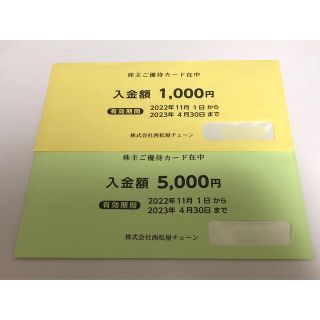 西松屋　株主優待券　6000円分(ショッピング)