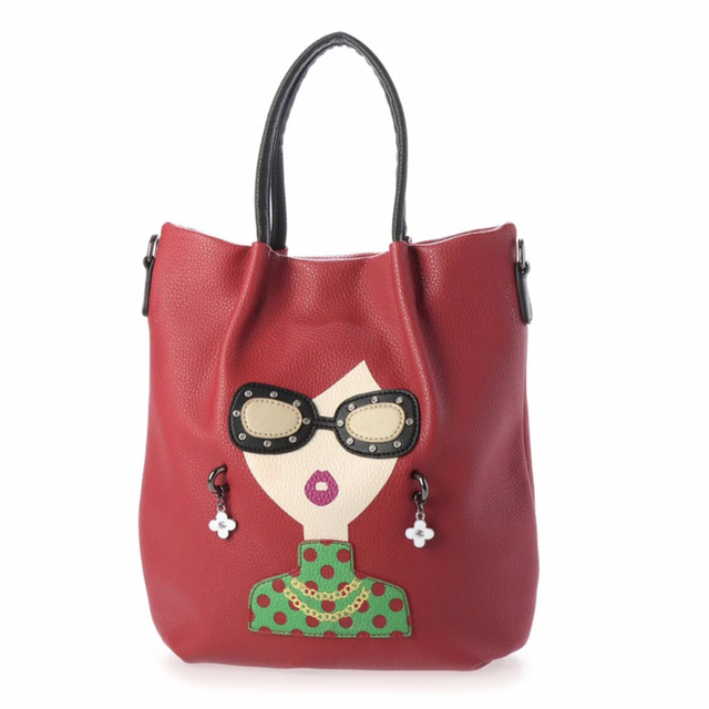 Belluna(ベルーナ)のベルーナ 眼鏡ガール立体ピアス　2way 手提げ　バッグ レディースのバッグ(ショルダーバッグ)の商品写真