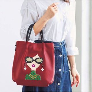 ベルーナ(Belluna)のベルーナ 眼鏡ガール立体ピアス　2way 手提げ　バッグ(ショルダーバッグ)