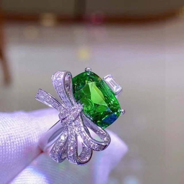 超特価sale開催!】 ダイヤ ツァボライト ⭐天然 リング 3.6ct k18
