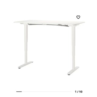 イケア(IKEA)のIKEAスタンディングデスク120？×70？手動リモートワーク/テレワーク脚のみ(オフィス/パソコンデスク)