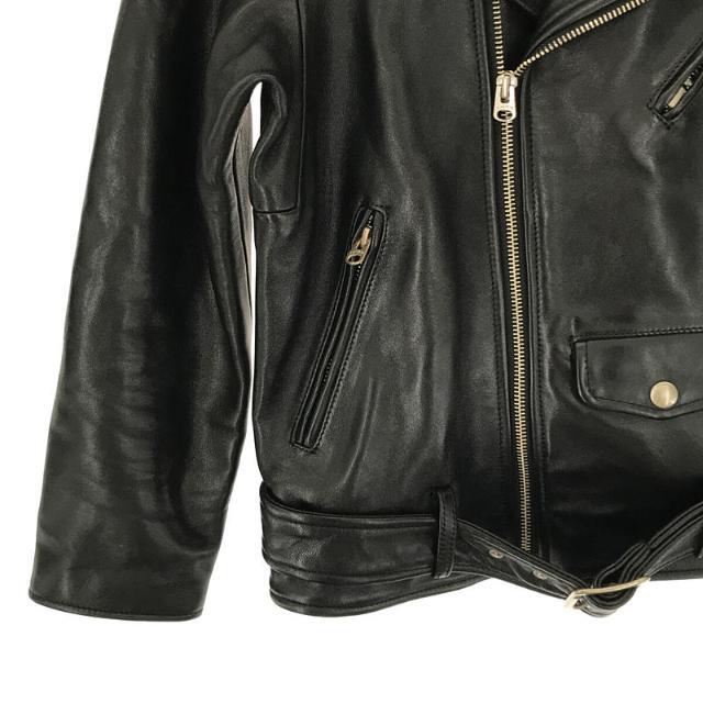 【美品】 beautiful people / ビューティフルピープル | vintage leather riders jacket ラム レザー  ヴィンテージ 加工 レザー ダブル ライダース ジャケット | 140 | ブラック | レディース