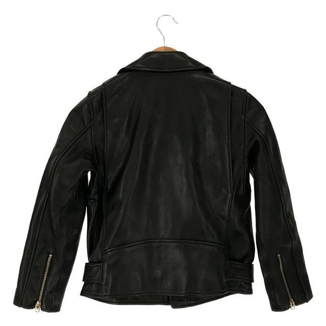 beautiful people(ビューティフルピープル)の【美品】  beautiful people / ビューティフルピープル | vintage leather riders jacket ラム レザー ヴィンテージ 加工 レザー ダブル ライダース ジャケット | 140 | ブラック | レディース レディースのジャケット/アウター(その他)の商品写真