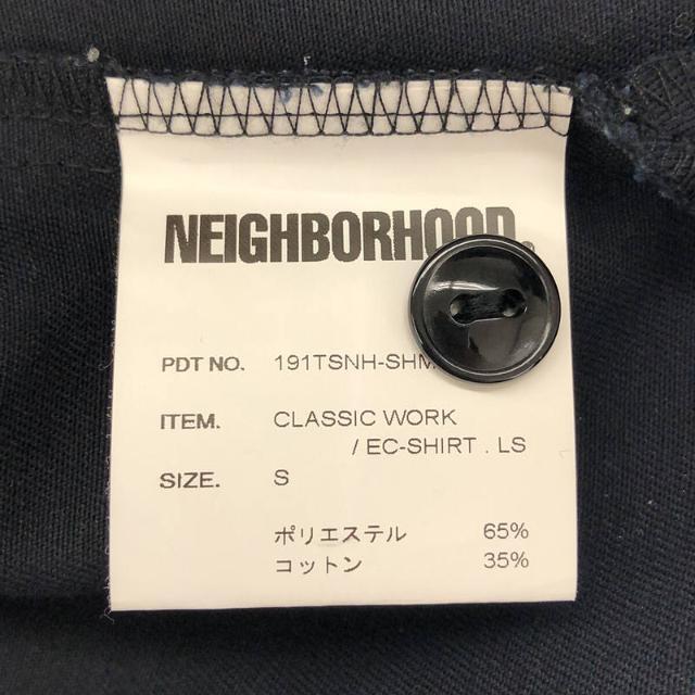 Tシャツ/カットソー(七分/長袖)【美品】  NEIGHBOR HOOD / ネイバーフッド | CLASSIC WORK/EC-SHIRT.LS  191TSNH-SHM01 クラシック ワーク シャツ | S | ネイビー | メンズ