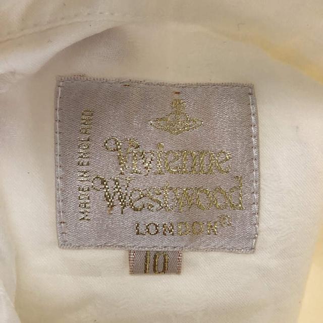 Vivienne Westwood / ヴィヴィアンウエストウッド | コットン ジャガード ビッグカフス ドレス シャツ | 10 | ホワイト |  レディース