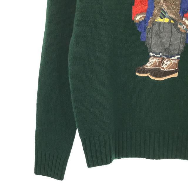 【新品】 POLO RALPH LAUREN / ポロラルフローレン | POLO BEAR ポロ ベア クルーネック ニット セーター | XS |  グリーン | メンズ