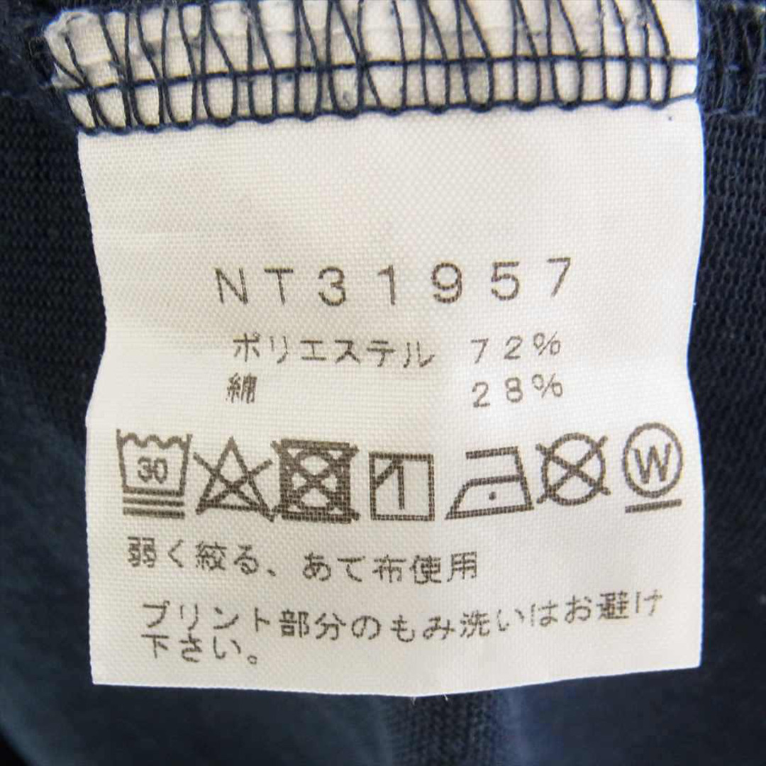 THE NORTH FACE(ザノースフェイス)のTHE NORTH FACE ノースフェイス Ｔシャツ NT31957 S/S Square Logo Tee スクエア ロゴ Tシャツ ネイビー系 S【中古】 メンズのトップス(シャツ)の商品写真