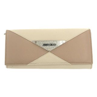 ジミーチュウ(JIMMY CHOO)の【新品】  JIMMY CHOO / ジミーチュウ | バイカラー ロングウォレット 箱・袋付き | ‐ | ピンク/オフホワイト | レディース(財布)