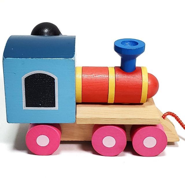 もぐらのクルテク　汽車 木製おもちゃ チェコ製 MO-DETOA-PT エンタメ/ホビーのおもちゃ/ぬいぐるみ(キャラクターグッズ)の商品写真