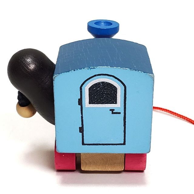 もぐらのクルテク　汽車 木製おもちゃ チェコ製 MO-DETOA-PT エンタメ/ホビーのおもちゃ/ぬいぐるみ(キャラクターグッズ)の商品写真