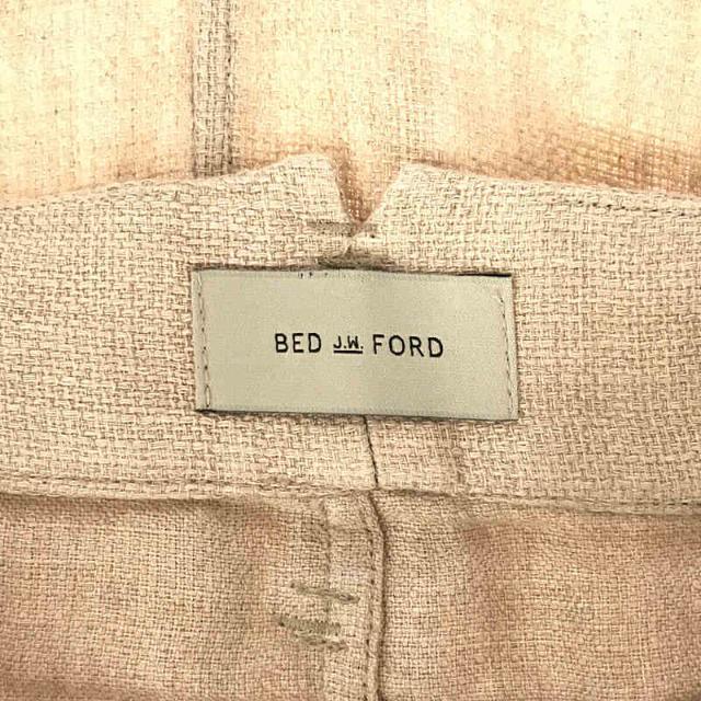 BED J.W. FORD / ベッドフォード | Wide Shorts リネン クロップド カットオフ ワイド パンツ ベルト付き | 0 | NATURAL | メンズ