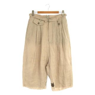 ベッドフォード(BED J.W. FORD)のBED J.W. FORD / ベッドフォード | Wide Shorts リネン クロップド カットオフ ワイド パンツ ベルト付き | 0 | NATURAL | メンズ(その他)