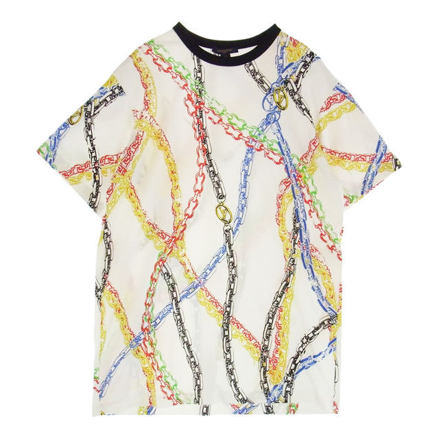 LOUIS VUITTON ルイ・ヴィトン Ｔシャツ 1A92NG チェーン プリント シャツ ワンピース マルチカラー系 XXL【美品】