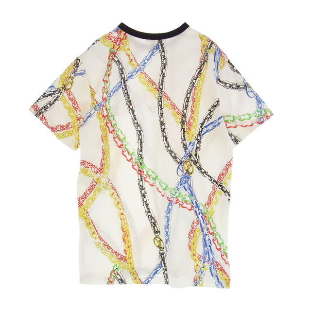 LOUIS VUITTON(ルイヴィトン)のLOUIS VUITTON ルイ・ヴィトン Ｔシャツ 1A92NG チェーン プリント シャツ ワンピース マルチカラー系 XXL【美品】【中古】 レディースのトップス(シャツ/ブラウス(半袖/袖なし))の商品写真