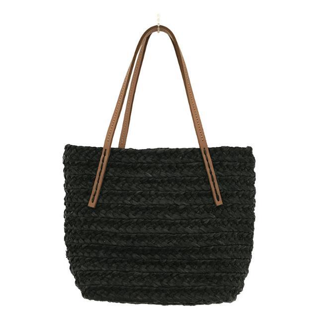 美品】 CUIR RAFFIA / サンアルシデ | レザー切替 ハンド トート カゴ