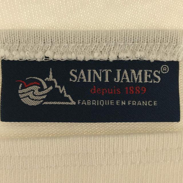 SAINT JAMES(セントジェームス)の【美品】  SAINT JAMES / セントジェームス | OUESSANT ”SOLID” ウエッソンソリッド バスクシャツ ボートネック 無地 ロンT | T6 |  NEIGE / ホワイト | メンズ メンズのトップス(Tシャツ/カットソー(七分/長袖))の商品写真