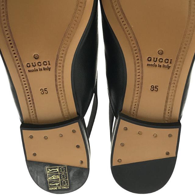 Gucci(グッチ)の【新品】  GUCCI / グッチ | 409332 エラスティックスリング バック ホース ビット スリッパ シューズ 箱・保存袋付き | 35 | ブラック | レディース レディースの靴/シューズ(ハイヒール/パンプス)の商品写真