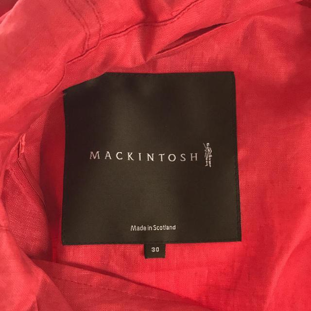 MACKINTOSH / マッキントッシュ | 英国製 リネン コーティング フード ロング コート | 30 | レッド | レディース 4