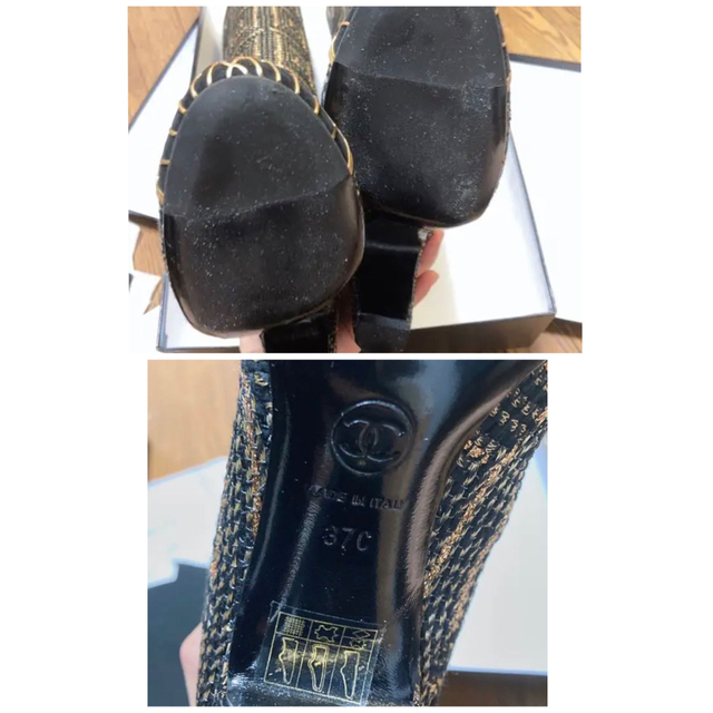 シャネルブ-ツ おしゃれ 人気黒ゴ-ルド ほぼ新品 シャネルブ-ツ おしゃれ 人気黒ゴ-ルド ほぼ新品