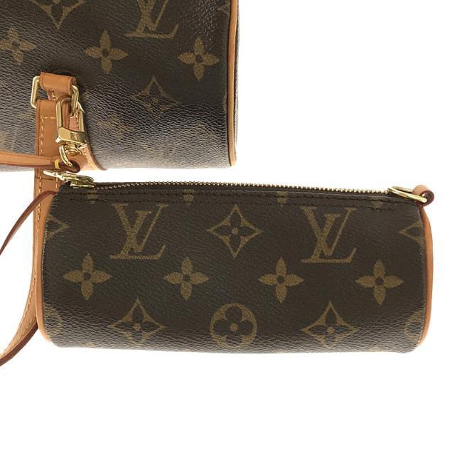 LOUIS VUITTON  グ ミニボストンバッグ パピヨン ブラウンレザー