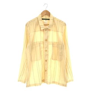 ポールハーデン(Paul Harnden)の【美品】  Paul Harnden / ポールハーデン | M.Worker Shirt ストライプ ウール ワーカーシャツ | M | Cream | メンズ(Tシャツ/カットソー(七分/長袖))