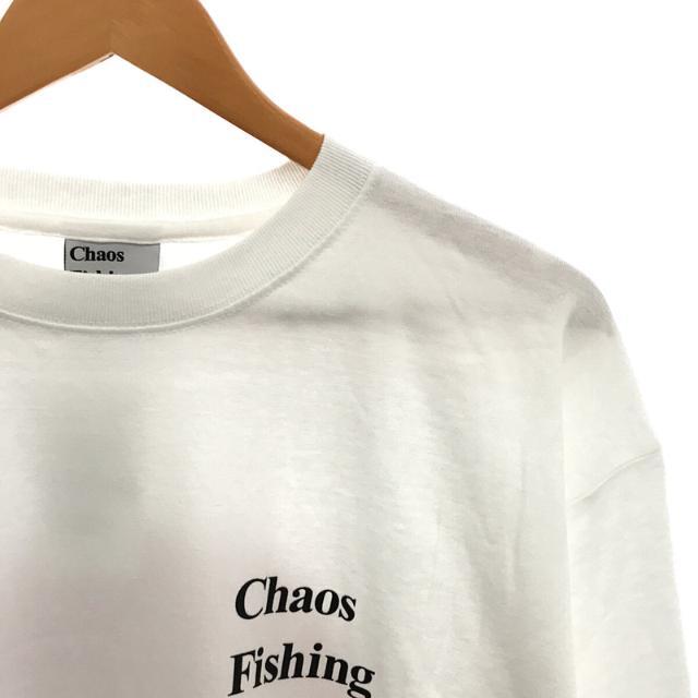 【新品】 Chaos Fishing Club / カオスフィッシングクラブ | 2021AW | CONGRATS L/S TEE - WHITE  両面プリント コットン カットソー ロンT | XL | ホワイト | メンズ