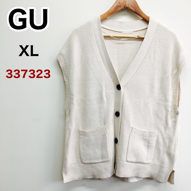GU - GU フロントボタンニットベストQ XL 337323の通販 by GU - GU フロントボタンニットベストQ XL 337323の通販 by