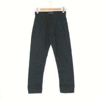 マディソンブルー(MADISONBLUE)のMADISON BLUE / マディソンブルー | SERUBITCHI JQ STRAIGHT DENIM BLACK セルビッチジャガード デニムパンツ | 00(XS) | ブラック | レディース(その他)