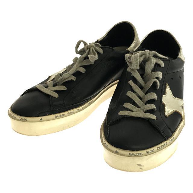 GOLDEN GOOSE / ゴールデングース | Deuxieme Classe ドゥーズィエム クラス 取扱い GOLDEN GOOSE SNEAKERS Hi Star レザー ハイスター ローカット スニーカー 箱 保存袋付き | 38 | ブラック / ホワイト | レディース