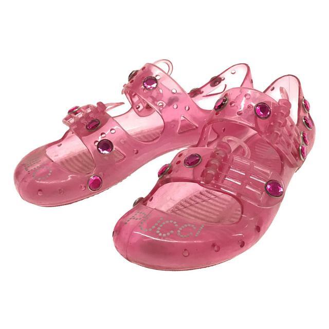 EMILIO PUCCI / エミリオプッチ | ビニール ストーン 装飾 ストラップ サンダル 箱付き | 39/40 | ピンク | レディース | フリマアプリ ラクマ