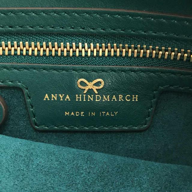 ANYA HINDMARCH(アニヤハインドマーチ)の【新品】  ANYA HINDMARCH / アニヤハインドマーチ | Circle Orsett orsett top handle mini 2way ショルダー付き レザー ミニ ハンド バッグ  トートバッグ付属有 | ブルー グリーン | レディース レディースのバッグ(ショルダーバッグ)の商品写真