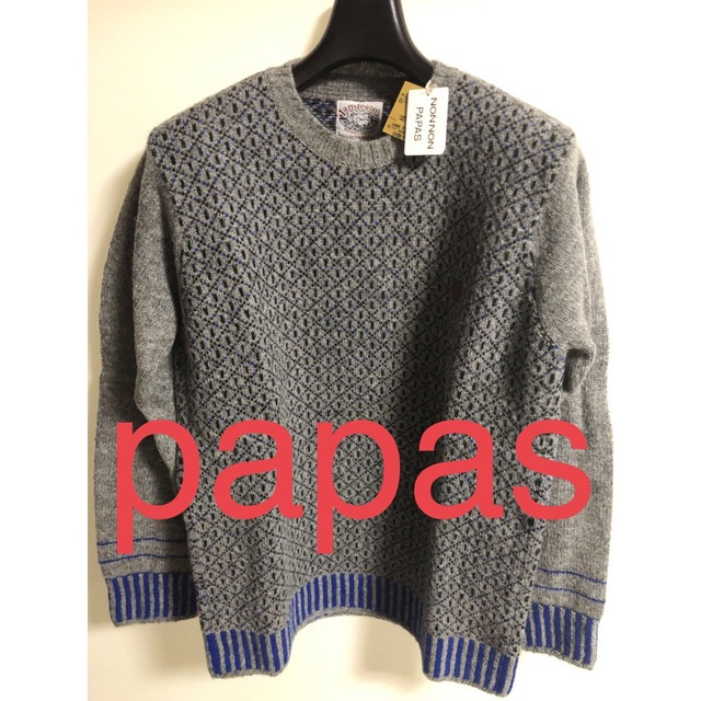papas パパス セーター 未使用 L 【定価8万円】 papas パパス セーター 未使用 L 【定価8万円】