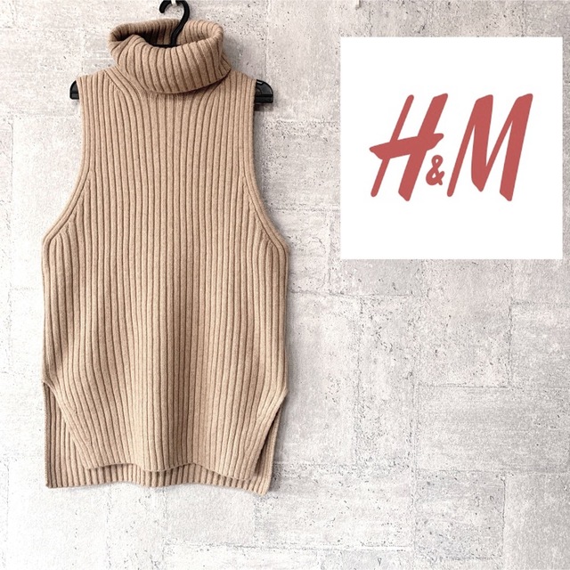 H&M(エイチアンドエム)のH&M タートルネック　プルオーバーニットベスト レディースのトップス(ニット/セーター)の商品写真