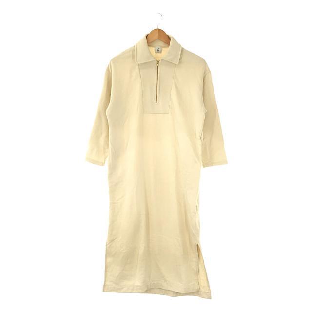 【美品】 6(ROKU) / ロク | COTTON URAKE ZIP DRESS コットン ハーフジップ スリット ロング ワンピース | 36 | オフホワイト | レディース | フリマアプリ ラクマ