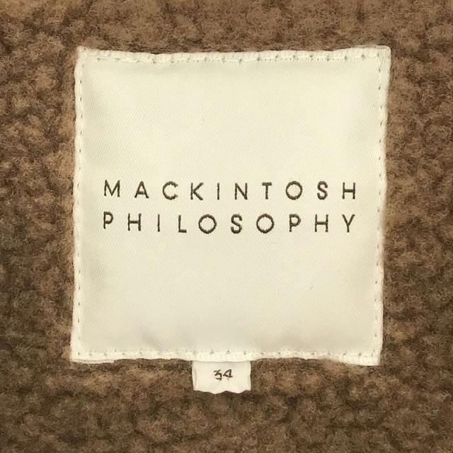 MACKINTOSH PHILOSOPHY(マッキントッシュフィロソフィー)の【新品】  MACKINTOSH PHILOSOPHY / マッキントッシュ フィロソフィー | ノーカラー ボア コート | 34 | カーキ | レディース レディースのジャケット/アウター(その他)の商品写真