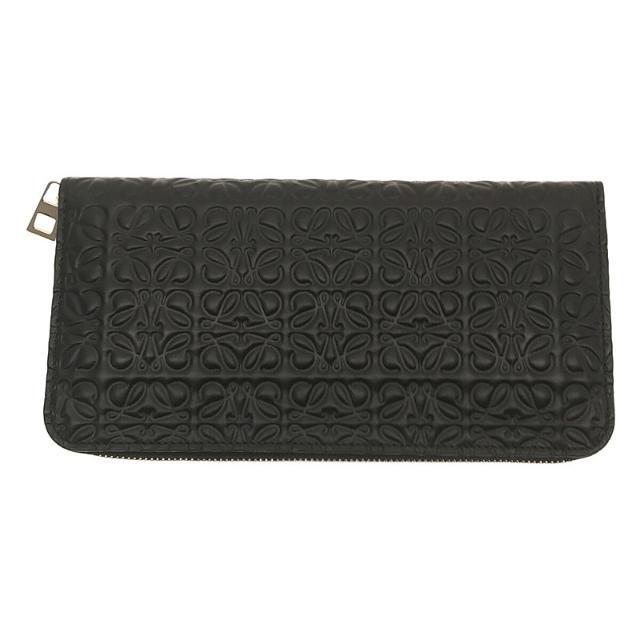 【新品】  LOEWE / ロエベ |  REPEAT ZIP AROUND WALLET アナグラム ロゴリピート ジップアラウンド ウォレット 箱・保存袋付き | ブラック | レディース