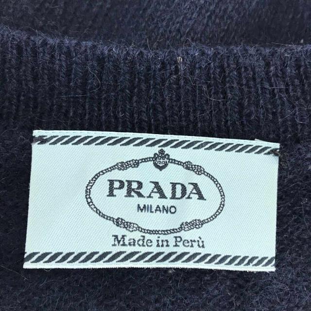 PRADA / プラダ | アルパカ100％ Vネック ニット セーター | 46 | ネイビー | レディース