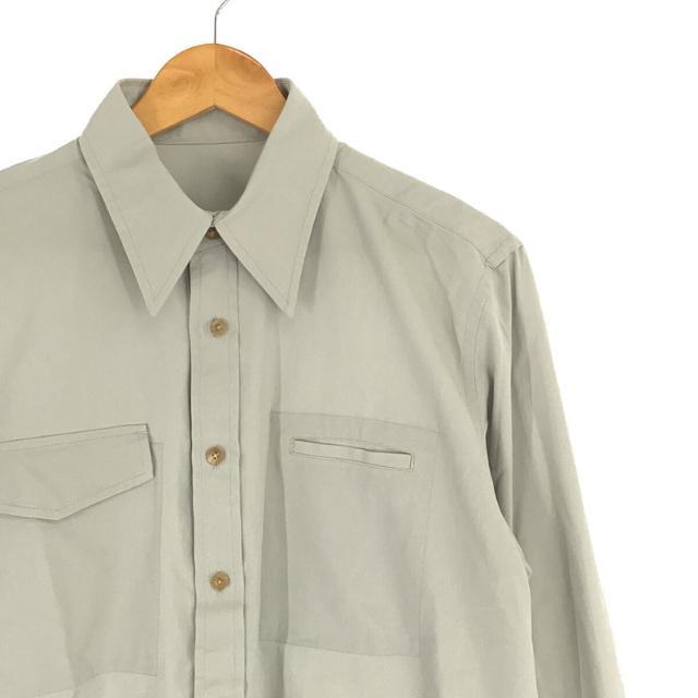 IRENISA / イレニサ | 2022SS | FLAP POCKET SHIRT アシンメトリー ポケット シャツ | 2 | LIGHT GREY | メンズ