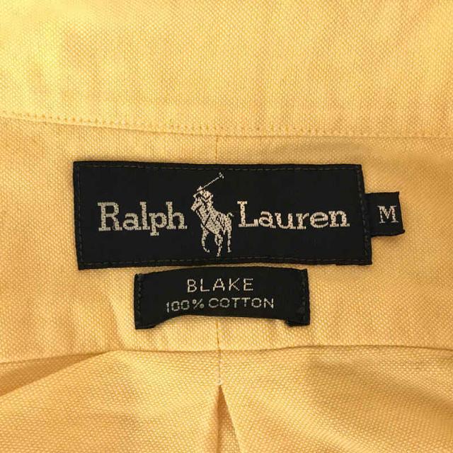 Ralph Lauren(ラルフローレン)のRALPH LAUREN / ラルフローレン | 1990s | 90s VINTAGE ヴィンテージ BLAKE ポニー ロゴ 刺繍 オックスフォード ボタンダウン 半袖 シャツ | M | イエロー | メンズ メンズのトップス(Tシャツ/カットソー(半袖/袖なし))の商品写真