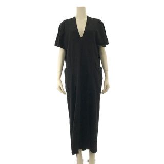 Nomat / ノマット | JARSEY REVERSE DRESS コットン ジャージー ドレス コクーン ロング ワンピース | 3 | ブラック | レディース(ロングワンピース/マキシワンピース)