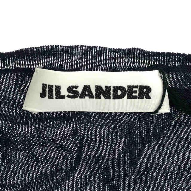 Jil Sander(ジルサンダー)の【美品】  JIL SANDER / ジルサンダー | 縮絨加工 コットンクルーネックニット | 38 | ネイビー | レディース レディースのトップス(ニット/セーター)の商品写真