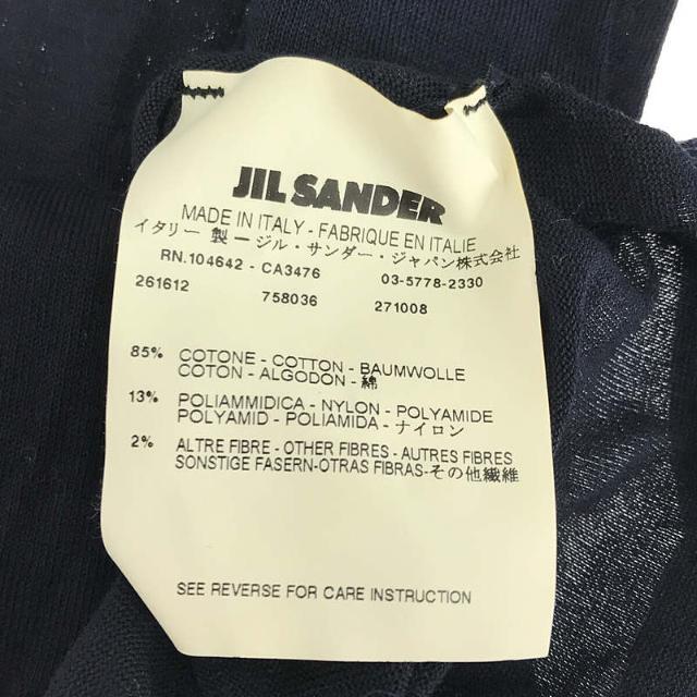 Jil Sander(ジルサンダー)の【美品】  JIL SANDER / ジルサンダー | 縮絨加工 コットンクルーネックニット | 38 | ネイビー | レディース レディースのトップス(ニット/セーター)の商品写真