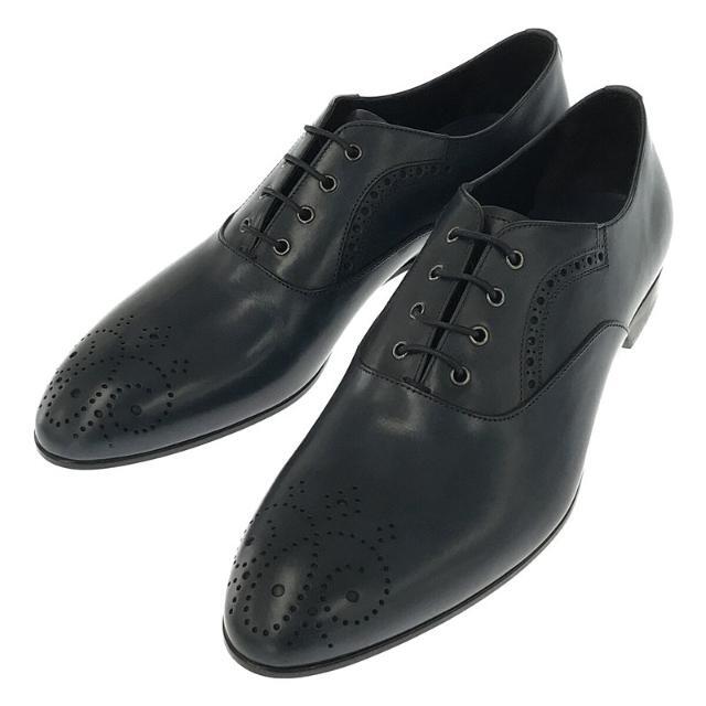 【美品】  PRADA / プラダ | SEMI BROGUE セミブローグシューズ | 7.5 | ブラック | メンズ