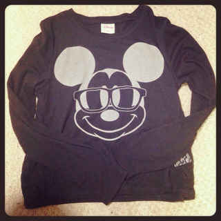 ディズニー(Disney)のミッキーミニ丈T(Tシャツ(長袖/七分))