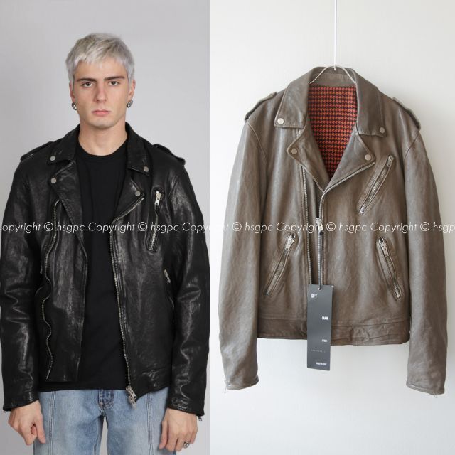 定価12万】DFOUR レザー ライダース ジャケット モーターサイクル-