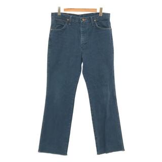 ラングラー(Wrangler)のWRANGLER / ラングラー | MEXICO メキシコ製 5P レザーパッチ カットオフ加工 デニムパンツ | 33 | インディゴ | メンズ(その他)