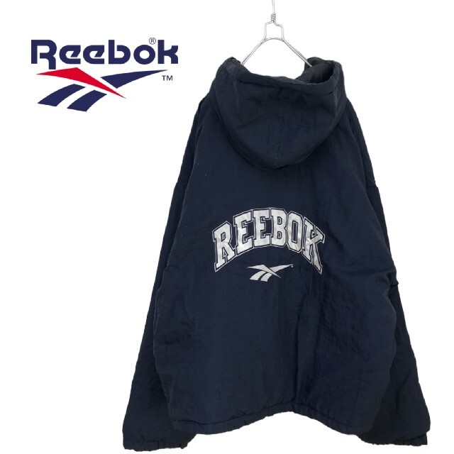 【90年代 Reebok】ビッグロゴ 中綿入りブルゾン　A-006