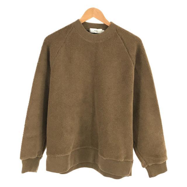 【美品】  Graphpaper / グラフペーパー | 2019AW | WOOL BOA CREW NECK ウール ボア クルーネック プルオーバー スウェット トレーナー | 1 | カーキ | メンズ