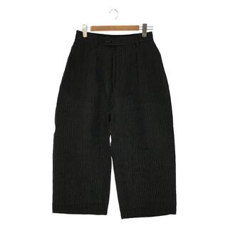 【新品】  MAINU / マイヌ | 2021SS | Linen/和紙 Ojo Stripe Side Dirts Pocket Wide Pants リネン ストライプ サイドダーツポケット ワイドパンツ | 1 | ブラック | メンズ(その他)